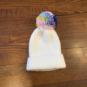 New Free People Ivory Ribbed Beanie Hat